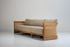 Kira Outdoor Teak 3 Seater Sofa Perspective View 1