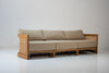 Kira Outdoor Teak 3 Seater Sofa Perspective View 4