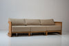 Kira Outdoor Teak 3 Seater Sofa Perspective View 5