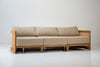 Kira Outdoor Teak 3 Seater Sofa Perspective View 7