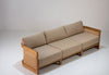 Kira Outdoor Teak 3 Seater Sofa Perspective View 8