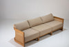 Kira Outdoor Teak 3 Seater Sofa Perspective View 9