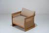 Kira Outdoor Teak Single Seater Sofa Front View 3