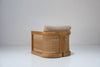 Kira Outdoor Teak Single Seater Sofa Perspective View 10