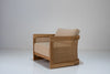 Kira Outdoor Teak Single Seater Sofa Perspective View 3