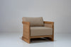 Kira Outdoor Teak Single Seater Sofa Perspective View 6