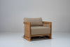 Kira Outdoor Teak Single Seater Sofa Perspective View 7