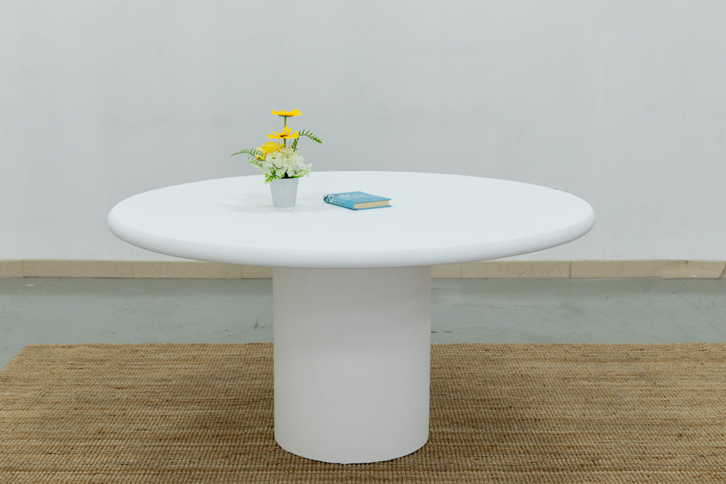 Kirsty Microcement Dining Table Front View 8