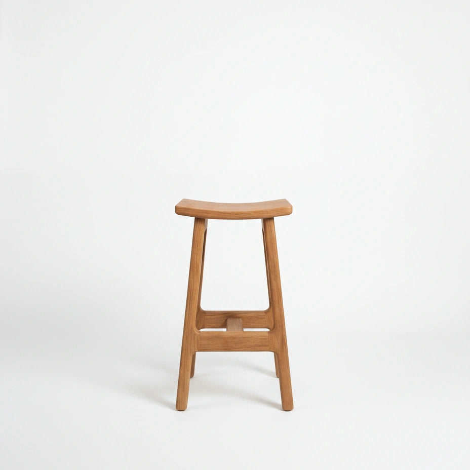 Knox Oak Bar Stool Front View 1