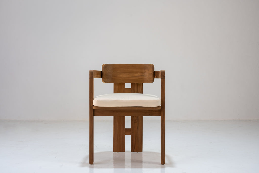 Kyoto Teak Dining Chair Front View 1