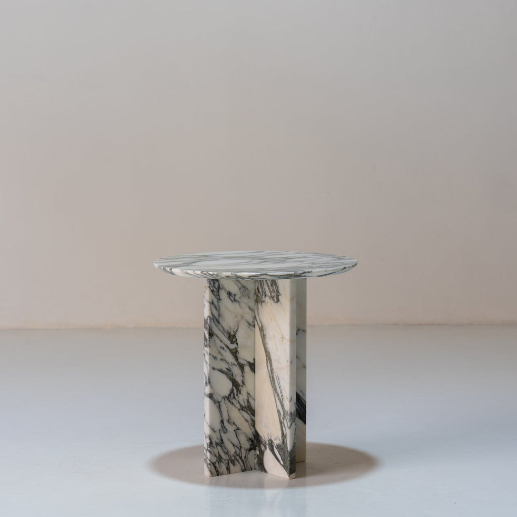 Lago Arabescato Side Table View 3