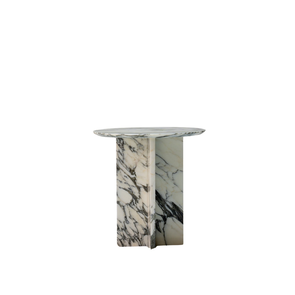 Lago Arabescato Side Table White Background View