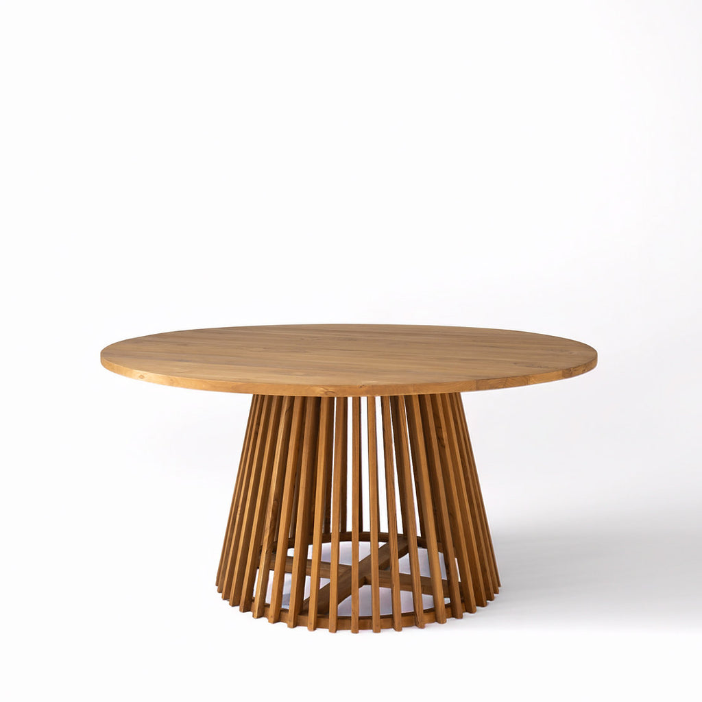 Lattice Round Dining Table Front View 1