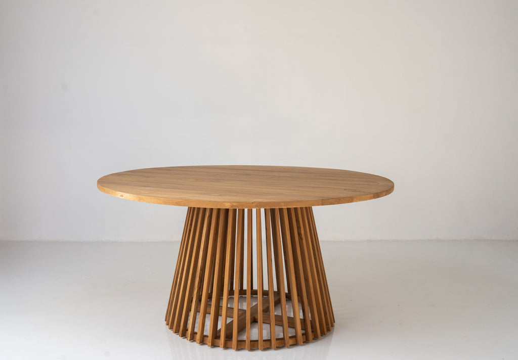 Lattice Round Dining Table Front View 2