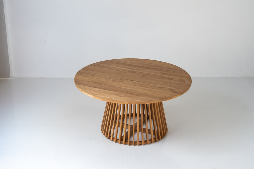 Lattice Round Dining Table Perspective View 1