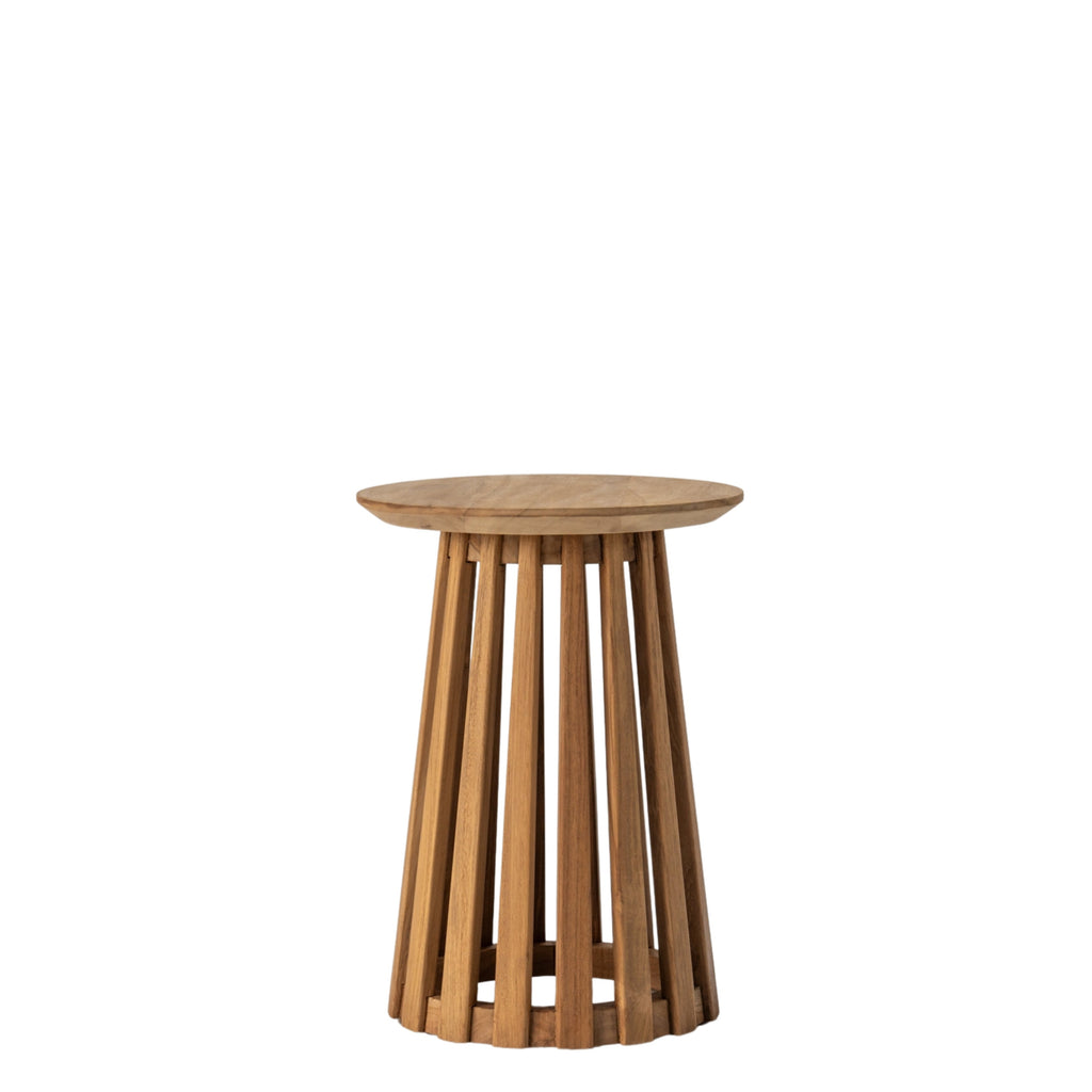 Lattice Side Table White Background View