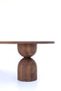 Lincoln Walnut Dining Table Front Leg View 1