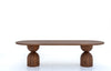 Lincoln Walnut Dining Table Front View 1