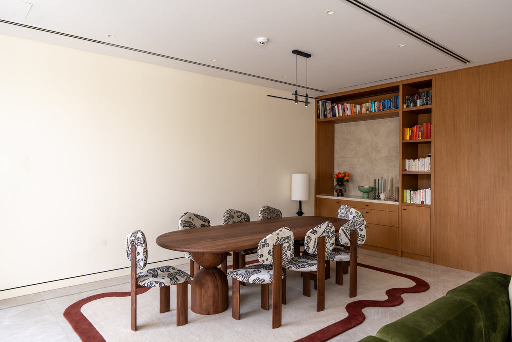 Lincoln Walnut Dining Table Indoor View 1