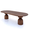 Lincoln Walnut Dining Table Perspective View 1
