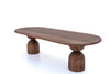 Lincoln Walnut Dining Table Perspective View 2