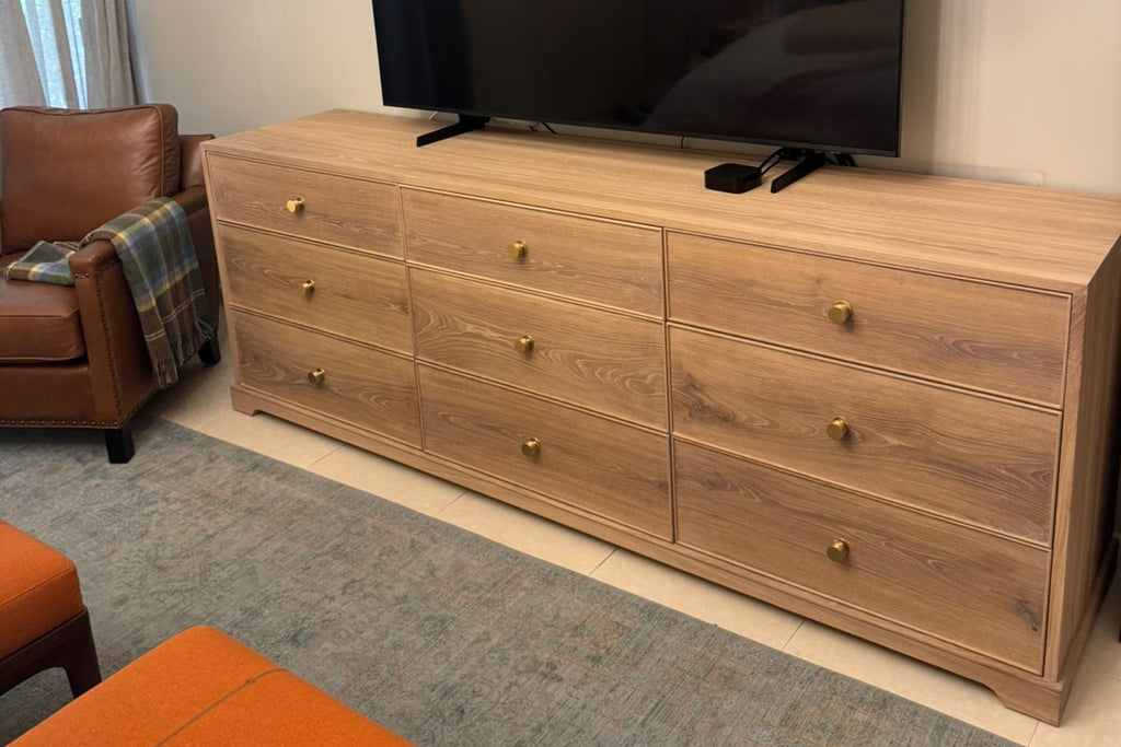 Linden Oak Chest of Drawers Actual Furniture Customer House View 3