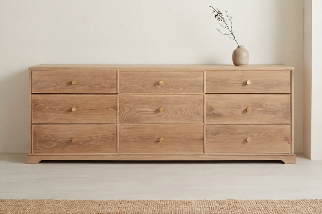 Linden Oak Chest of Drawers Indoor Perspective View 7