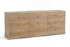 Linden Oak Chest of Drawers White Background View 3