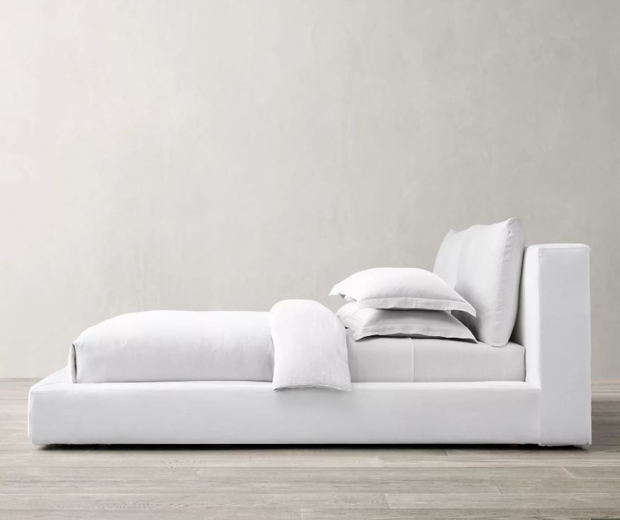 Linen Cloud Bed Side view 2
