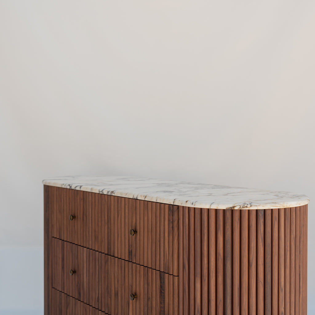 Luca Calacatta Walnut Dresser Perspective View 8
