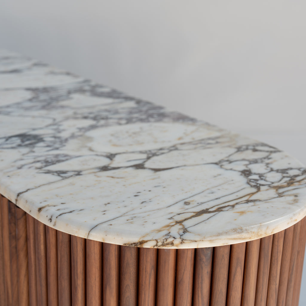 Luca Calacatta Walnut Dresser Top Marble View 4