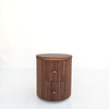 Luca Walnut Fluted Nightstand Front View 1