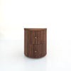 Luca Walnut Fluted Nightstand Front View 3