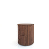 Luca Walnut Fluted Nightstand Perspective View 1