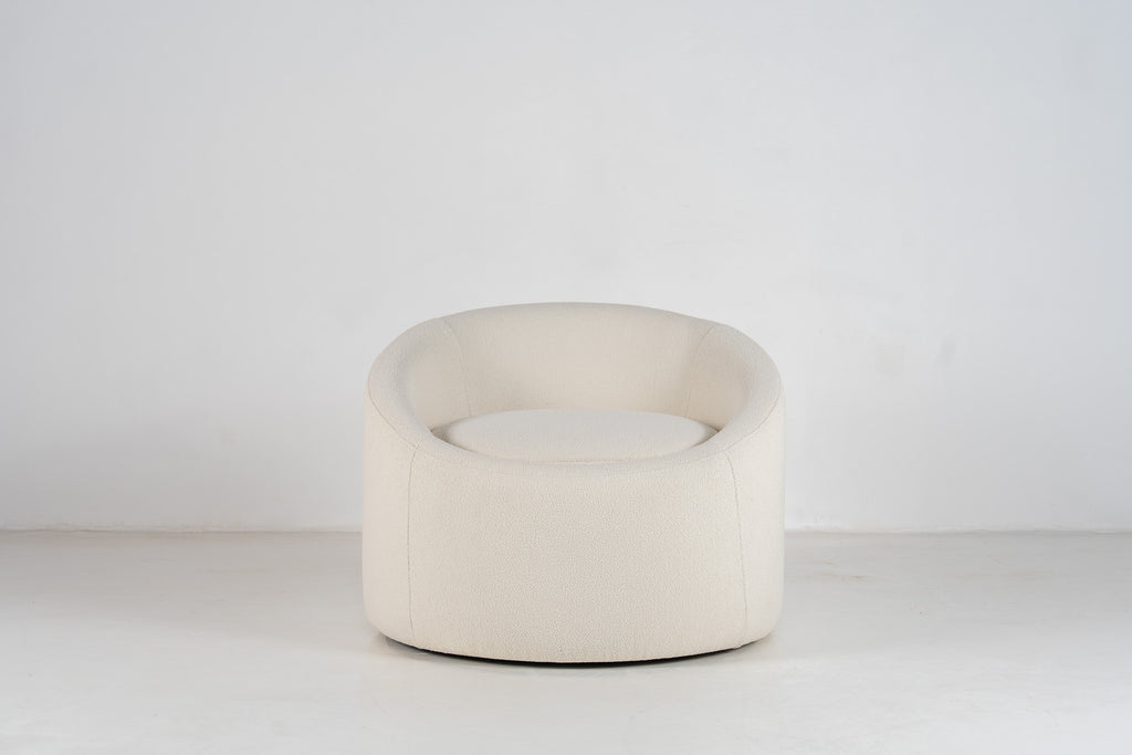 Luma Boucle Chair Front View 1