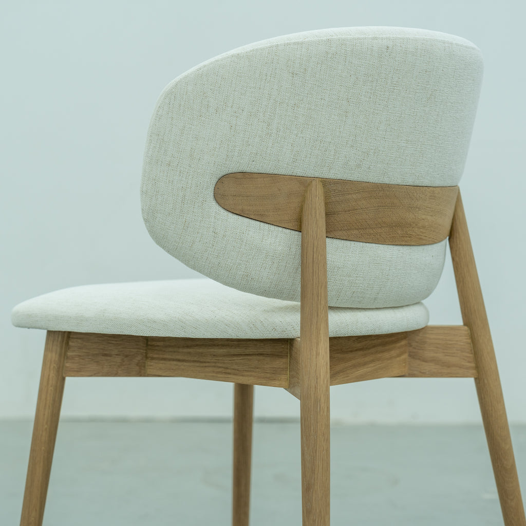 Luna Oak Dining Chair Back view 4