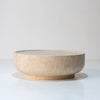 Luna Travertine Coffee Table Front View 1