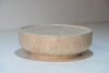 Luna Travertine Coffee Table Front View 2