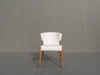 Lyra Oak & Leather Chair Front view