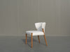 Lyra Oak & Leather Chair Side view 2