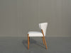 Lyra Oak & Leather Chair Side view 3