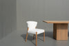 Lyra Oak & Leather Chair Side view 4