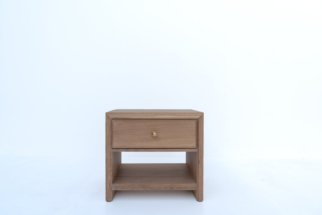 Madison Oak Bedside Table Front view
