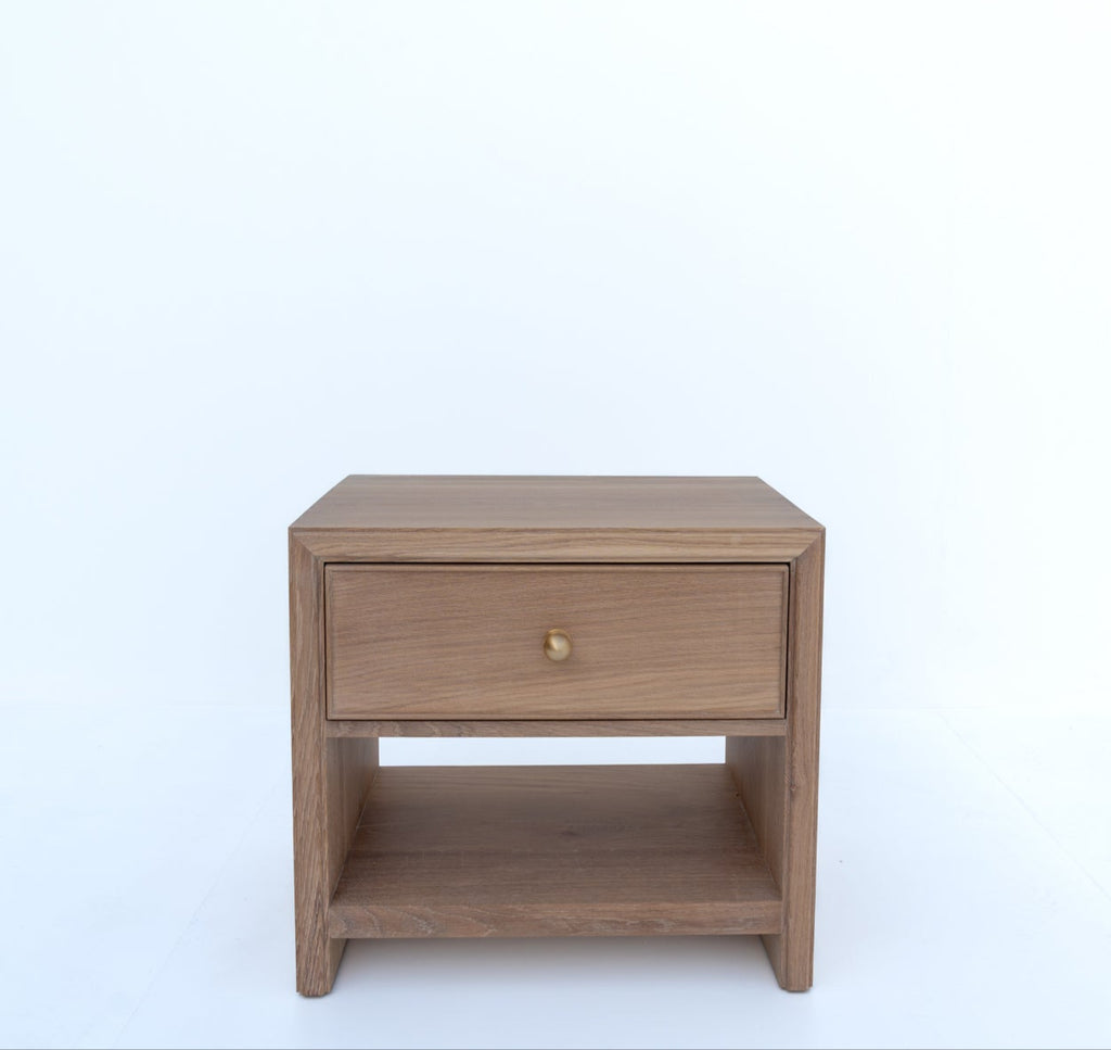 Madison Oak Bedside Table Front view 2