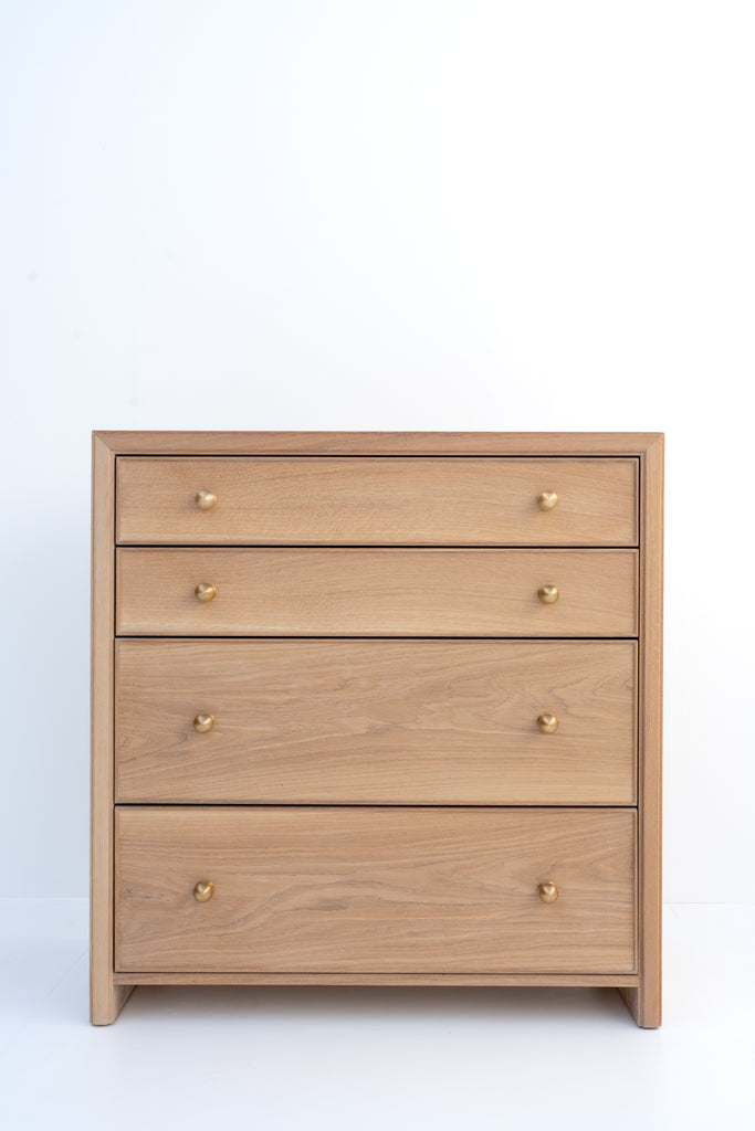 Madison Oak Chest of Drawers Front View 2