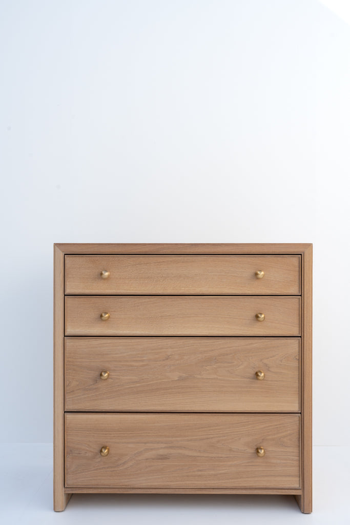 Madison Oak Chest of Drawers Front View 3