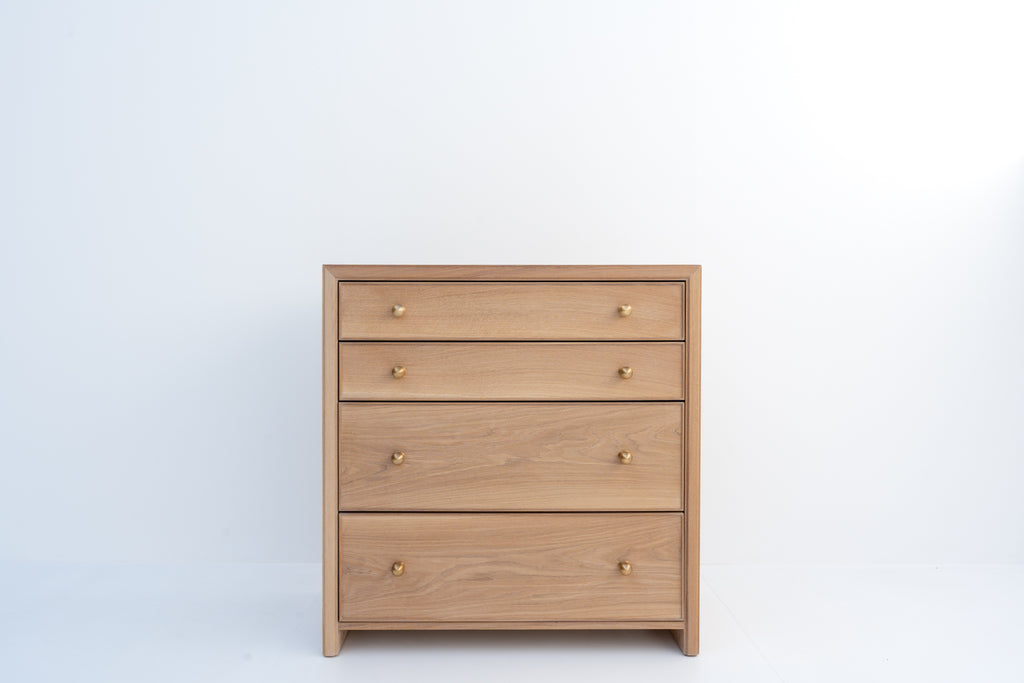 Madison Oak Chest of Drawers Front View 6