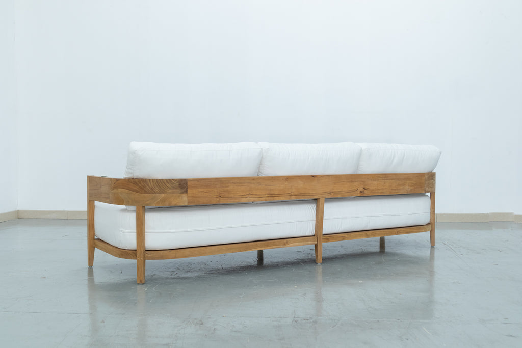 Mahra Teak 3 Seater Sofa Back view