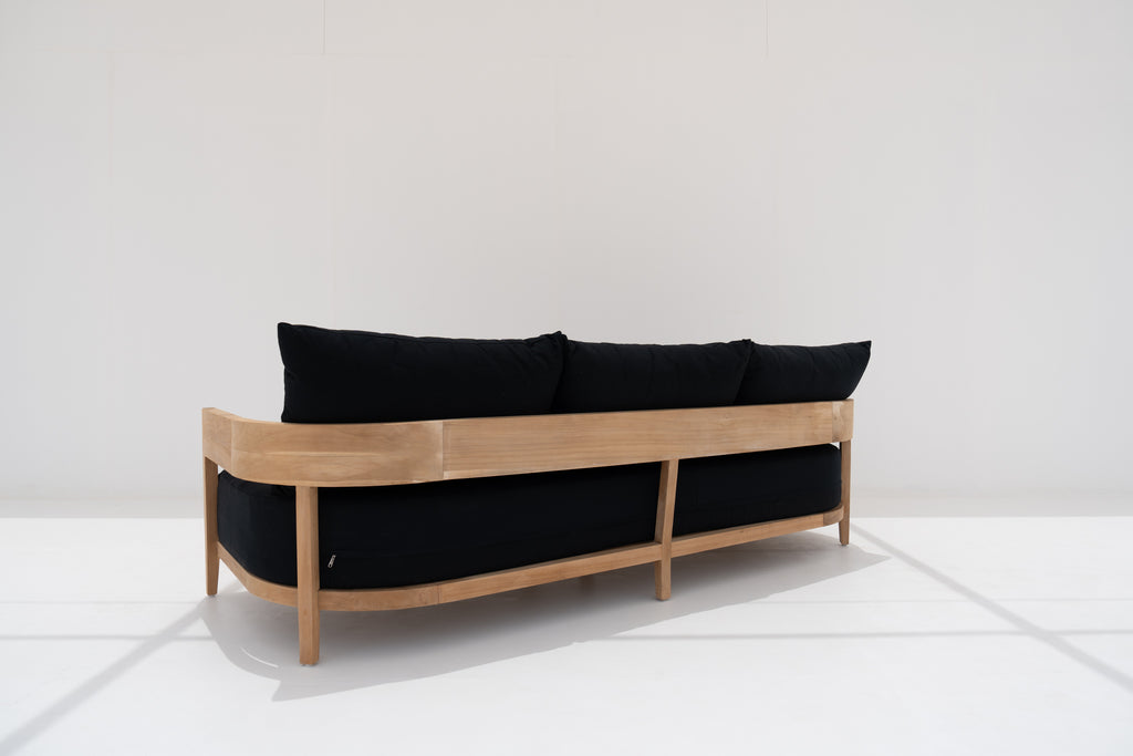 Mahra Teak 3 Seater Sofa Back view 