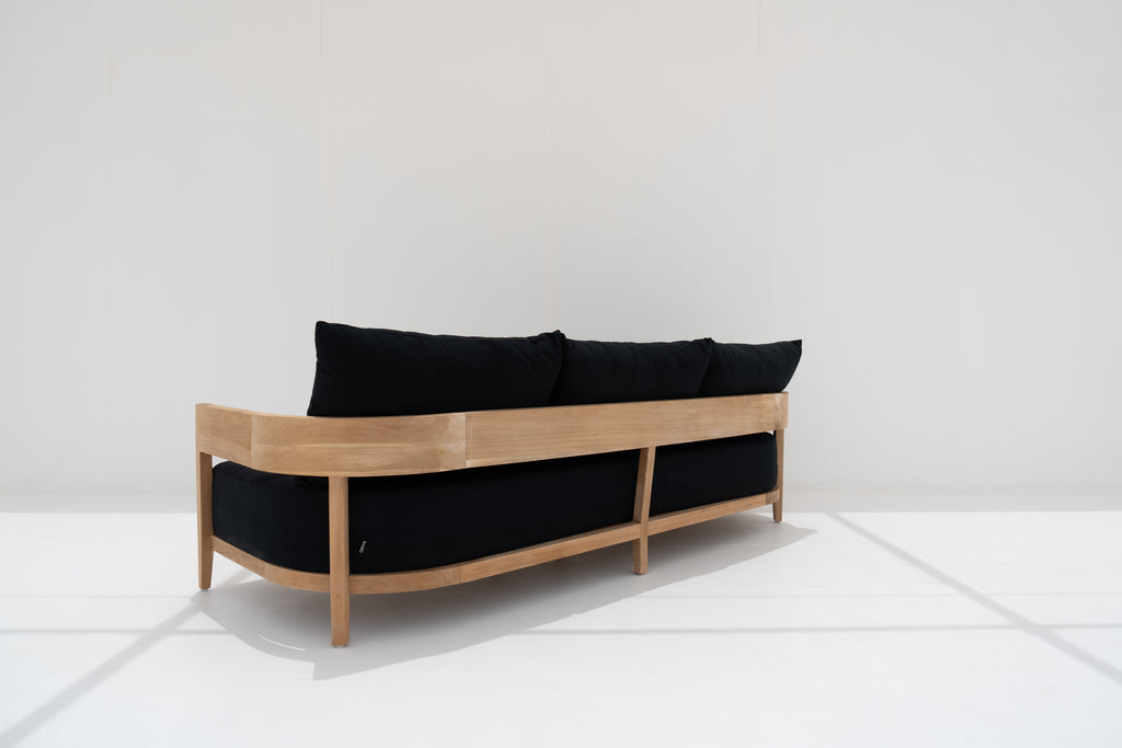 Mahra Teak 3 Seater Sofa Back view 